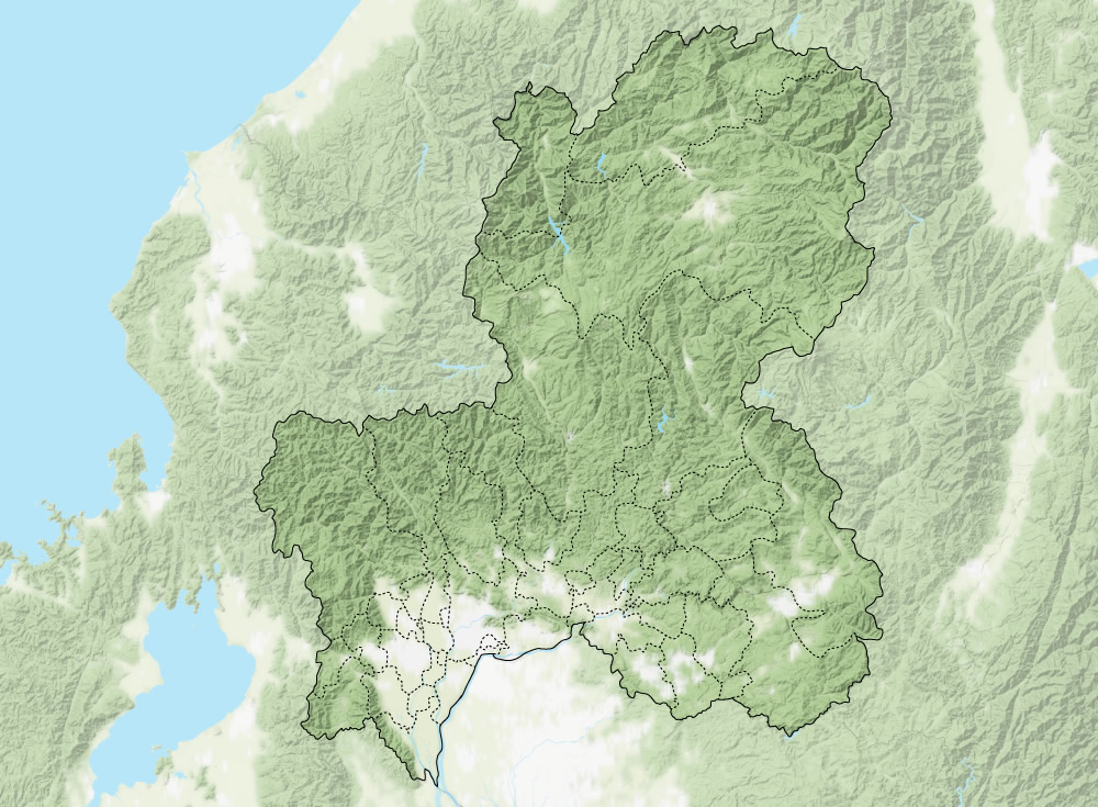 岐阜県大気汚染常時監視測定局位置図